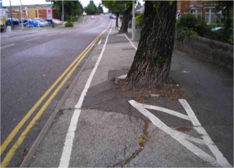 What's wrong with design-led approaches ? Picture of tree in the middle of a cycle-path/footpath